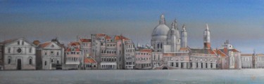 venise panorama Peinture intitulée "venise panorama" par Jean-Michel Yon, Œuvre d'art originale, Huile Monté sur Châssis en bois