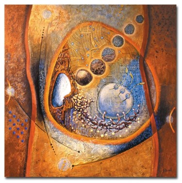 Peinture intitulée "ORIGINE DE LA VIE" par Jean-Luc Osswald, Œuvre d'art originale, Huile