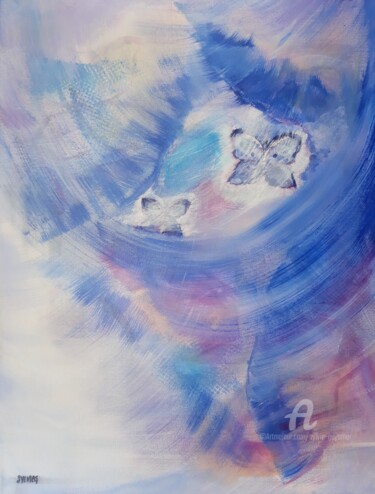 BLUE TIME Peinture intitulée "BLUE TIME" par Sylvie Guyomar (Sylvie G), Œuvre d'art originale, Acrylique