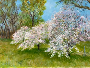 Peinture intitulée "Verger en promesse." par Michel Kulisa, Œuvre d'art originale, Acrylique
