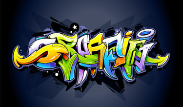 Painting titled "Graffiti New York C…" by Tony Rubino, Original Artwork, Acrylic Mounted on Wood Stretcher frame