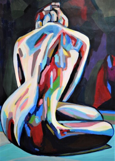 绘画 标题为“Nude # 3” 由Alexandra Djokic, 原创艺术品, 丙烯