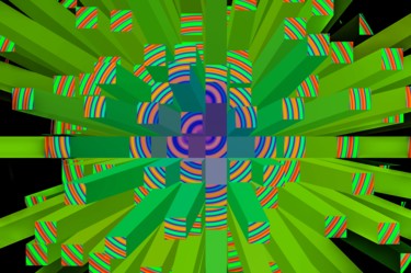 Digital Arts titled "Green explosion" by Gaudi .C, Original Artwork, 2D Digital Work