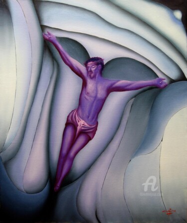 Cache sexe Peinture intitulée "Cache sexe" par G.Aime, Œuvre d'art originale, Huile