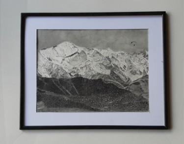 Col du Couret Couraduque Drawing titled "Col du Couret Coura…" by Catherine Willaumez, Original Artwork, Pencil