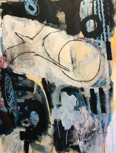 绘画 标题为“Oiseau de nuit” 由Johanne Proulx, 原创艺术品, 丙烯