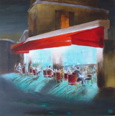 Pintura titulada "Le matin bleu" por André Robert Deschamps, Obra de arte original, Acrílico