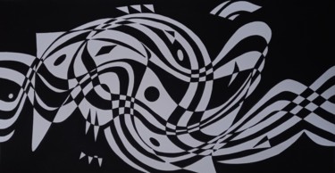 MIRRORLAND. BLACK. Drawing titled "MIRRORLAND. BLACK." by Oleksandr Lekomtsev, Original Artwork, Acrylic
