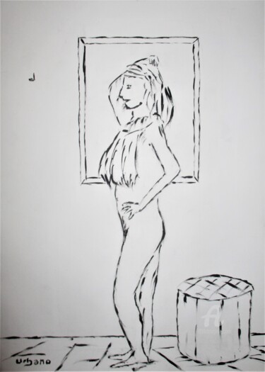 Painting titled "L' atelier avec toi" by Roberto Urbano, Original Artwork, Acrylic