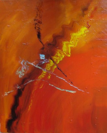 Schilderij getiteld "piece bye piece  ja…" door Marjyne, Origineel Kunstwerk, Olie
