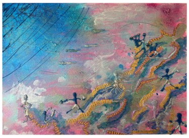 제목이 "Die Blaue Sonne"인 미술작품 Valerijana Krasniqi로, 원작, 아크릴