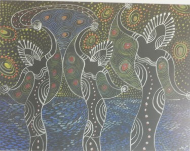 Peinture intitulée "danseuses1" par Jacques Pierre Pichon, Œuvre d'art originale, Acrylique
