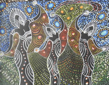 Peinture intitulée "danseuses2" par Jacques Pierre Pichon, Œuvre d'art originale, Acrylique