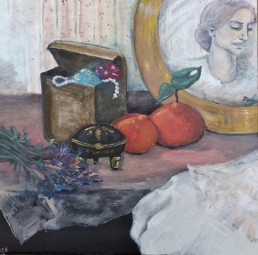 Painting titled "Atgadījums Tornfild…" by Laura Tuča, Original Artwork, Acrylic