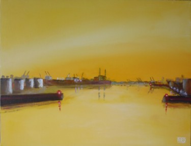 Pintura titulada "Port tropical" por André Robert Deschamps, Obra de arte original, Acrílico