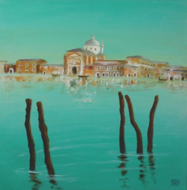 Pintura titulada "Venise 1904 Le Giud…" por André Robert Deschamps, Obra de arte original, Acrílico