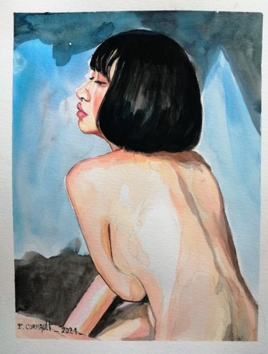 Peinture intitulée "seegirls_99" par Philippe Cormault, Œuvre d'art originale, Aquarelle