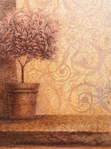 Laurel tree in a pot Painting titled "Laurel tree in a pot" by Natalie Levkovska, Original Artwork, Oil