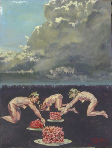 Three witches Картина под названием "Three witches" - James Wardroper, Подлинное произведение искусства, Масло