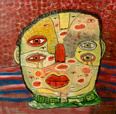 绘画 标题为“I drink the roiled…” 由Pavel Kuragin, 原创艺术品, 丙烯