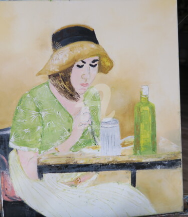 Peinture intitulée "Femme chinoise" par Zabou, Œuvre d'art originale, Huile