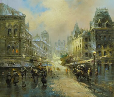 " Москва ,Тверская улица" Картина под названием "" Москва ,Тверская…" - Дмитрий Балахонов, Подлинное произведение искусства, Масло