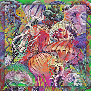 数字艺术 标题为“Balé das Medusas” 由Ubiraci Borges, 原创艺术品, 数字油画