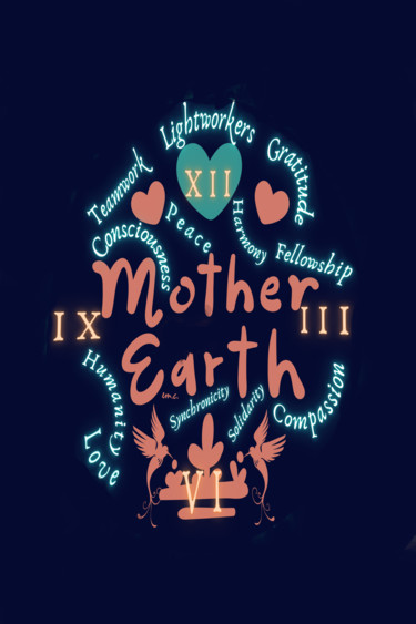 Digital Arts με τίτλο "Flat Mother Earth" από Manos Chronakis, Αυθεντικά έργα τέχνης, Φωτογραφία Μοντάζ