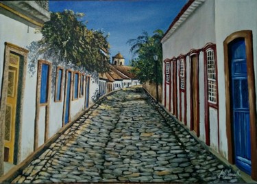Peinture intitulée "Paraty" par Alex Carvalho, Œuvre d'art originale, Acrylique Monté sur Panneau de bois