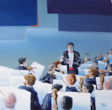 Pintura titulada "Rhapsody in blues" por André Robert Deschamps, Obra de arte original, Acrílico