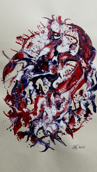Schilderij getiteld "Follow the sun" door Marianne Huizinga, Origineel Kunstwerk, Acryl