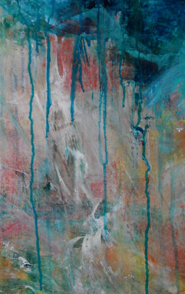 Digitale Kunst getiteld "Misty in blue" door Filip Callewaert, Origineel Kunstwerk, Digitaal Schilderwerk