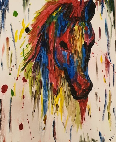绘画 标题为“Equus Ferus Caballus” 由D.S.A.Rt, 原创艺术品, 丙烯