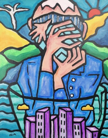 Peinture intitulée "The jail." par Marc Felix, Œuvre d'art originale, Acrylique Monté sur Châssis en bois