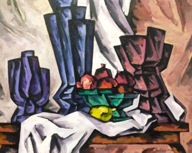 Peinture intitulée "Painting "Still lif…" par Mikhail Kublik, Œuvre d'art originale, Huile Monté sur Châssis en bois
