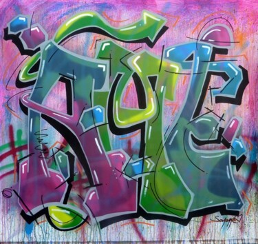 Peinture intitulée "Âme" par Saname, Œuvre d'art originale, Acrylique