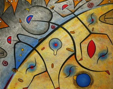 Peinture intitulée "La terre est bleue" par Didier Dubuis, Œuvre d'art originale, Acrylique