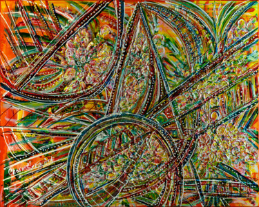 Painting titled "Charge of energy an…" by Elena Giersch (Charmelena.Art), Original Artwork, Acrylic