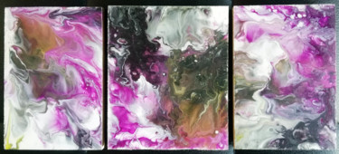 Malerei mit dem Titel "triptyque" von Antoine Marelle, Original-Kunstwerk, Acryl
