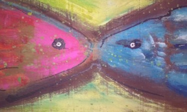 BESO Peinture intitulée "BESO" par Soraya Quintana Quiñones, Œuvre d'art originale, Acrylique
