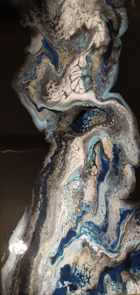 Ζωγραφική με τίτλο "silver hallucinatio…" από Elena Shturbabina, Αυθεντικά έργα τέχνης, Ακρυλικό