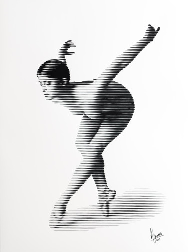 绘画 标题为“Bailarina 08” 由Miguel Angel Lozano Bonora, 原创艺术品, 丙烯 安装在木板上