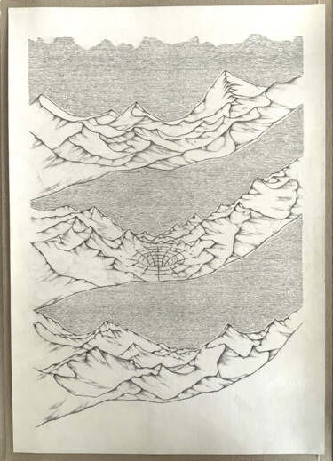图画 标题为“Le temps déraciné *” 由Olivier Charlot, 原创艺术品, 铅笔