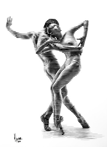 绘画 标题为“Danza 03” 由Miguel Angel Lozano Bonora, 原创艺术品, 丙烯 安装在木板上