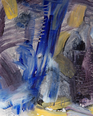 Midnight Zig Zag Pintura titulada "Midnight Zig Zag" por Caren Keyser, Obra de arte original, Acrílico