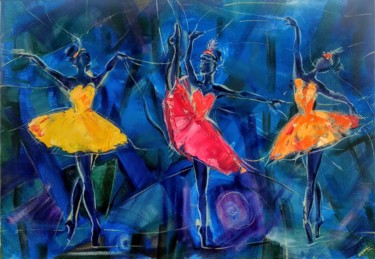 Aplomb. Ballerinas Dancing oil painting Painting titled "Aplomb. Ballerinas…" by Skorokhoart, Original Artwork, Oil