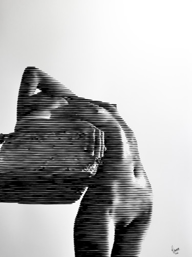 绘画 标题为“Desnudo 2020 01” 由Miguel Angel Lozano Bonora, 原创艺术品, 丙烯
