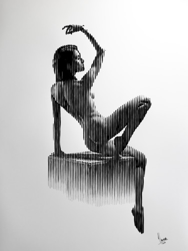 绘画 标题为“Desnudo 2020 05” 由Miguel Angel Lozano Bonora, 原创艺术品, 丙烯