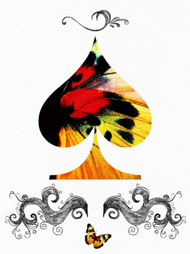 数字艺术 标题为“Spades” 由Roxana Ferllini, 原创艺术品, 模版