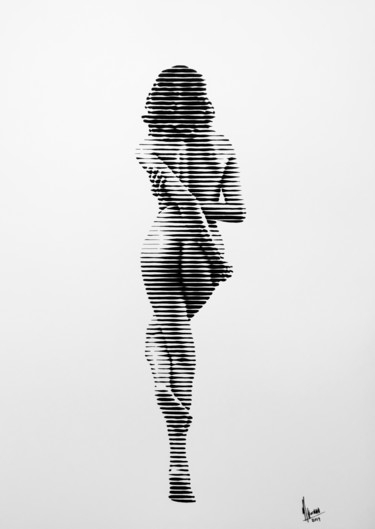 绘画 标题为“Desnudo ST 01” 由Miguel Angel Lozano Bonora, 原创艺术品, 丙烯
